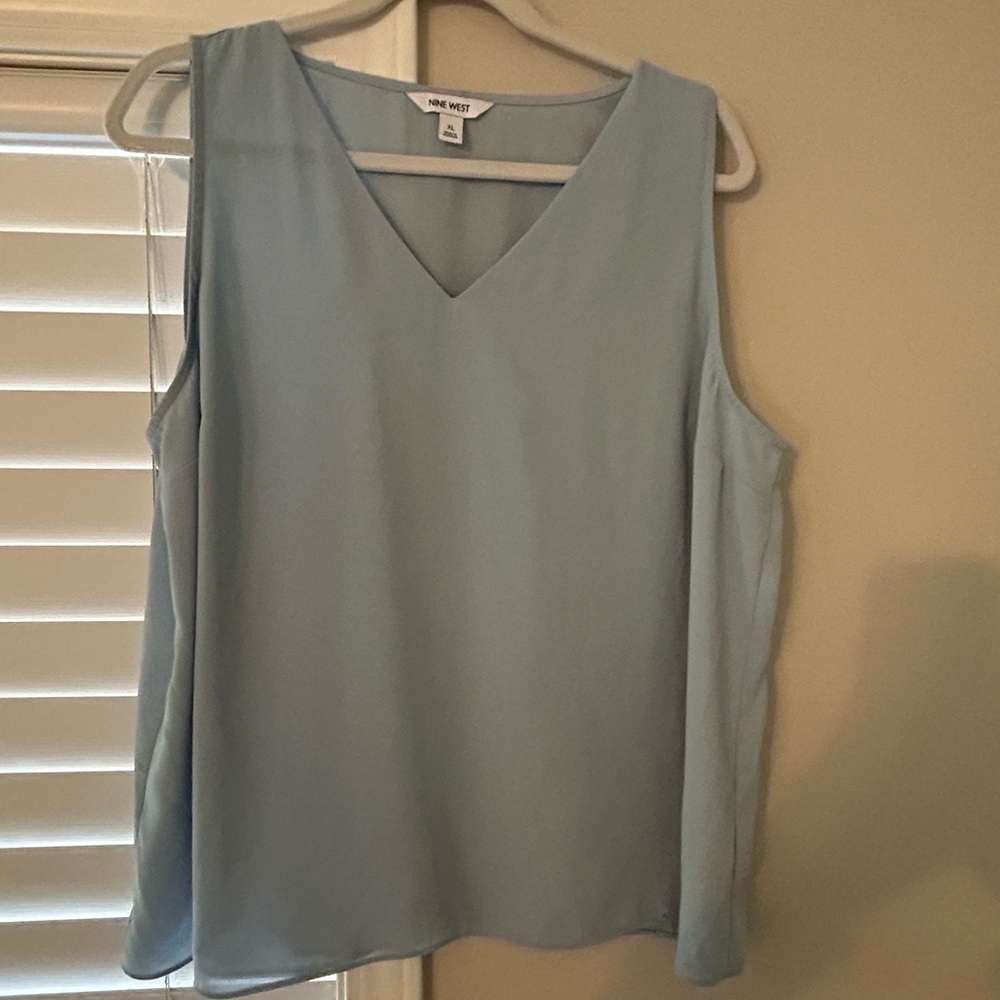 Nine West Women's Light Blue Sleeveless Blouse